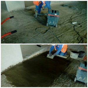 Очистка, огрунтовка,
 нанесение ремонтного состава демонтированного бетона