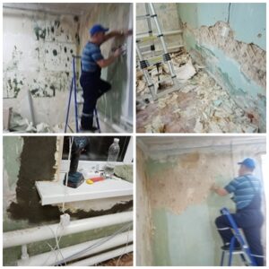 ремонт стен и оконных откосов